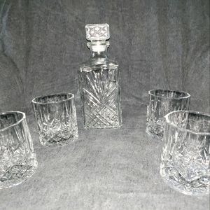 Vintage crystal decanter set